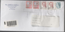 ITALIA - Storia Postale Repubblica - 2002 - 2x 0,41€ + 650 Donne Nell'Arte + 2x 1500 Alti Valori - Raccomandata - Rag. M - 2001-10: Marcophilia