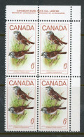 -Canada-1969-"Birds" MNH(**) Plate Block - Neufs