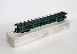 FLEISCHMANN PICCOLO N 1/160e, N°8284 WAGON PORTE VOITURE TRANSPORT AUTO DB 51 80 / MINIATURE TRAIN FERROVIAIRE (1506.88) - Goederenwagons