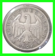 ALEMANIA ( GERMANY ) - WEIMAR REPUBLIC 1 REICHSMARK  DEUTSCHES REICH AÑO 1926 – CECA - A - BERLIN.COMPOSITIONS SILVER - 1 Mark & 1 Reichsmark
