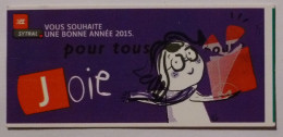 Ticket TCL Lyon (69/Rhône) - Bus Métro Tramway - JOIE / Femme Avec Paquet Cadeau - Voeux / Bonne Année -Ticket POUR TOUS - Europa