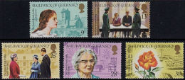 A0488a GUERNSEY 1984, SG 287-91  Birth Centenary Of Sybil Hathaway, Dame Of Sark,  MNH - Guernesey