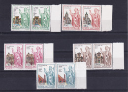 1991 Vaticano Vatican VIAGGI DEL PAPA  JOURNEYS OF THE POPE 2 Serie Di 5 Valori Coppia MNH** Pair - Nuovi