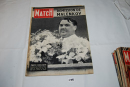 C185 Revue - Paris Match - Demission De Malendov - Histoire
