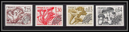 France Préoblitere PREO N°158/161 Champignons Mushroom Funghi Non Dentelé ** MNH Imperf Essais Essai 1979 - Mushrooms