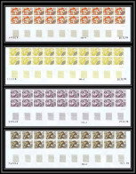 France Préoblitere PREO N°158/161 Champignons Mushroom Funghi Bloc 20 Coin Daté Non Dentelé ** MNH Imperf Cote 2400 + - Mushrooms