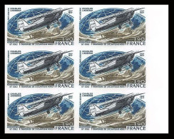 France PA Poste Aerienne Aviation N°50 Lindbergh Nungesser Spirit St Louis Bloc 6 Non Dentelé ** MNH Imperf Cote 450 - 1960-.... Mint/hinged