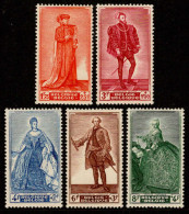 Belgium Scott B472-B476 Unused Lightly Hinged. - Used Stamps