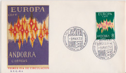 Andorra Spanish Scott 62 Unaddressed. - Lettres & Documents