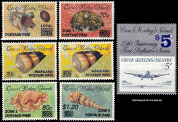 Cocos Islands Scott 225-233, 236 Mint Never Hinged. - Cocos (Keeling) Islands
