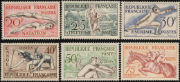 France Scott 700-705 Unused Lightly Hinged. - Unused Stamps