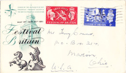 Great Britain Scott 290-291 Ink Address. - ....-1951 Pre Elizabeth II