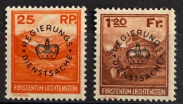 Liechtenstein Timbres De Service YT N° 9/10 Neufs *. TB - Official