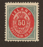 Iceland Scott 19 Mint Never Hinged. - Used Stamps