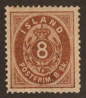 Iceland Scott 3 Unused Lightly Hinged. - Used Stamps