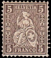 Switzerland Scott 43a Unused With Thin And Toned Spots. - Unused Stamps