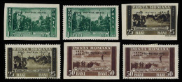 Romania Scott 475-477, 475d-477d Unused Hinged. - Ongebruikt