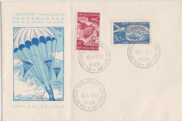 Yugoslavia Scott C48-C49 Unaddressed With Crease. - FDC