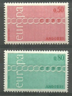 Andorra, French Administration 1971 Mi 232-233 MNH  (ZE1 ANF232-233) - 1971