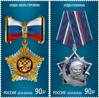 Russia. 2024. Mother-Heroine Order And Order Of Gagarin (MNH OG **) Set Of 2 Stamps - Unused Stamps