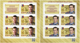 Russia. 2024. Heroes Of The Russian Federation. V. Lastochkin, M. Nemytkin (MNH OG **) Set Of  M/S - Ongebruikt