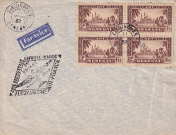 LETTRE 1937  1 VOYAGE   COTE OCCIDENTALE -MAROC  AEROMARITIME - Poste Aérienne