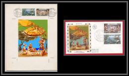 3038 Monaco N°939/943 Repas Food Pain De Noel Christmas Maquette D'artiste Original Artist Work FDC Signé Chesnot 1973 - Levensmiddelen