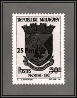 2793 N°540 Armoirie Blason Nossi Bé Surcharge 1974 Epreuve Photo Noir Et Blanc Proof Madagascar - Madagaskar (1960-...)