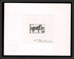 2680 N°266 Cheval Horse 1972 Animaux Animals Epreuve D'artiste Artist Proof Signé Betemps Signed Autograph Tchad - Horses