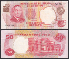 Philippinen - Philippines 50 Piso (1969) Pick 146a XF (2) Sign. 7   (30943 - Autres - Asie