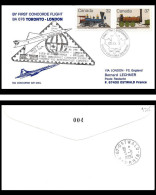 1222 Concorde 1985 Toronto London Canada Great Britain Lettre Premier Vol First Flight Airmail Cover Luftpost - Concorde