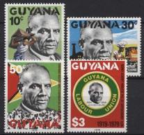 Guyana 1979 60 Jahre Gewerkschaften In Guyana 569/72 Postfrisch - Guyana (1966-...)