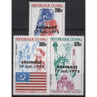 Mali 1975 Amerikanisch-sowjet. Raumfahrtunternehmen 510/12 Postfrisch - Mali (1959-...)