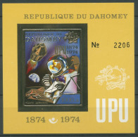 Dahomey 1974 100 J. Weltpostverein Astronaut UPU Block 42 Postfrisch (C28004) - Benin – Dahomey (1960-...)