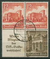 Deutsches Reich Zusammendrucke 1940 WHW Bauwerke W 148 Gestempelt, 4er-Block - Se-Tenant