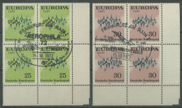 Bund 1972 Europa CEPT Sternenband 716/17 4er-Block Ecke 4 Gestempelt (R19965) - Usati