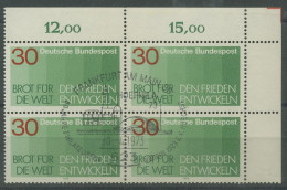 Bund 1972 Brot Für Die Welt 751 4er-Block Ecke 2 Gestempelt (R19978) - Usati