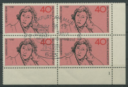 Bund 1972 Heinrich Heine 750 4er-Block Ecke 4 FN 1 Gestempelt (R19977) - Used Stamps