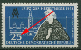 DDR 1958 Leipziger Herbstmesse Mit Plattenfehler 650 F 41 Postfrisch - Varietà E Curiosità