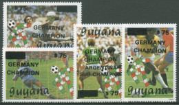 Guyana 1991 Fußball-WM Italien Gewinner Deutschland 3489/92 Postfrisch - Guyana (1966-...)