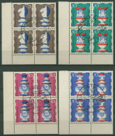 Bund 1972 Schachfiguren 742/45 4er-Block Ecke 3 Gestempelt (R19973) - Usati