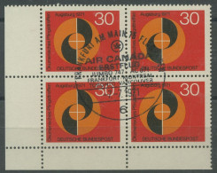 Bund 1971 Ökum. Pfingsttreffen Augsburg 679 4er-Block Ecke 3 Gestempelt (R19955) - Used Stamps