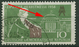 DDR 1958 Leipziger Herbstmesse Mit Plattenfehler 649 F 17 Mit Sonderstempel - Varietà E Curiosità