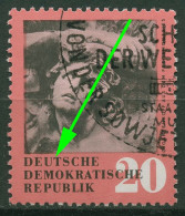 DDR 1958 Antike Kunstschätze Mit Plattenfehler 668 F 27 Mit Sonderstempel - Varietà E Curiosità