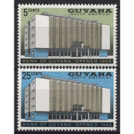 Guyana 1966 Einweihung Des Gebäudes Der Bank Von Guyana 265/66 Postfrisch - Guyana (1966-...)