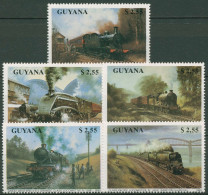 Guyana 1990 Eisenbahn Dampflokomotiven 3170/74 Postfrisch - Guyana (1966-...)