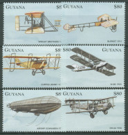 Guyana 1998 Luftfahrt Flugzeuge Luftschiff 6321/26 Postfrisch - Guyana (1966-...)