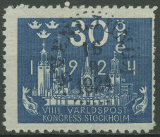 Schweden 1924 Weltpostkongress Stockholm Kirchtürme 149 A Gestempelt, Kl. Fehler - Gebruikt