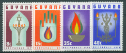 Guyana 1976 Lichterfest Deepavali-Fest 508/11 Postfrisch - Guyana (1966-...)