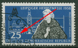 DDR 1958 Leipziger Herbstmesse Mit Plattenfehler 650 F 41 Mit Sonderstempel - Errors & Oddities